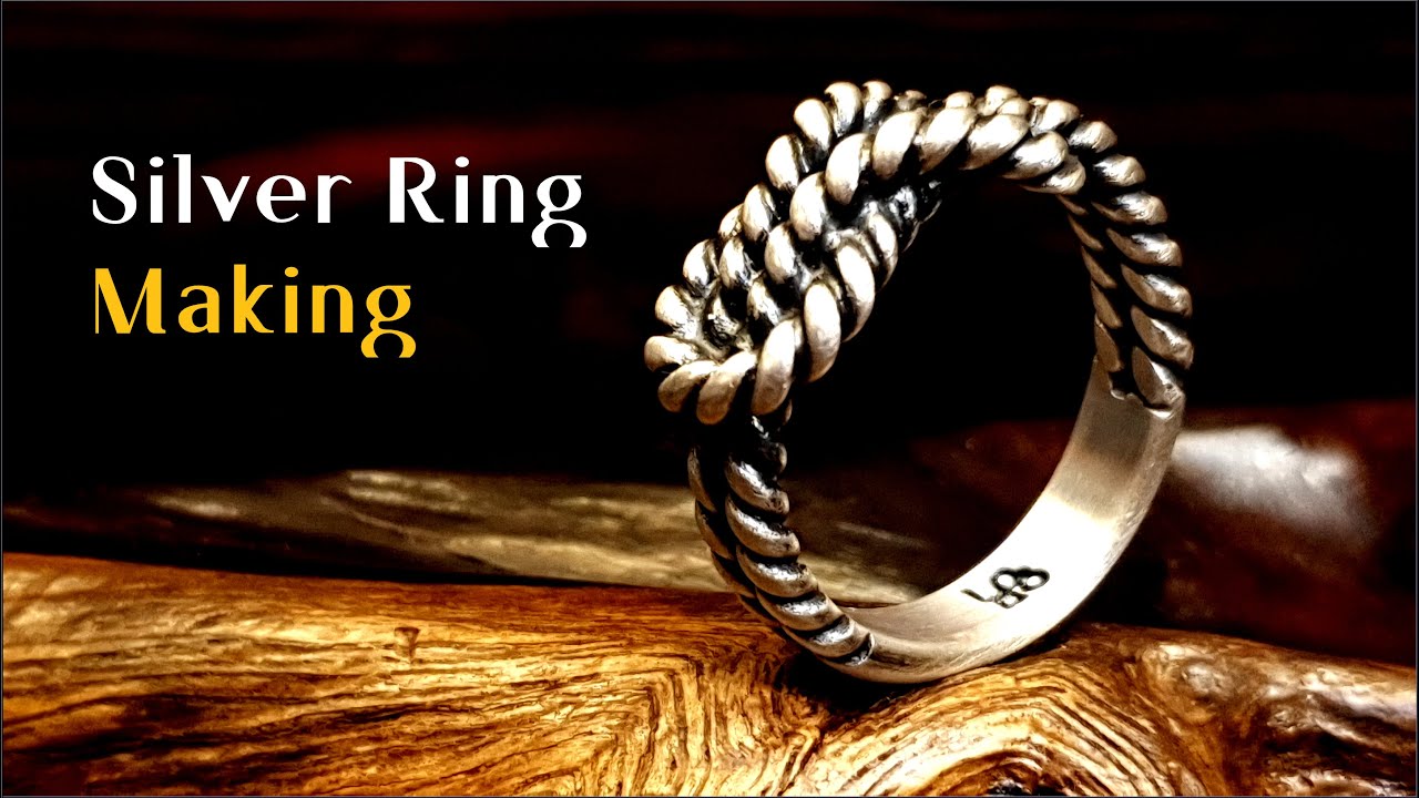 Making a handmade twisted silver ring / Video of the special handmade process