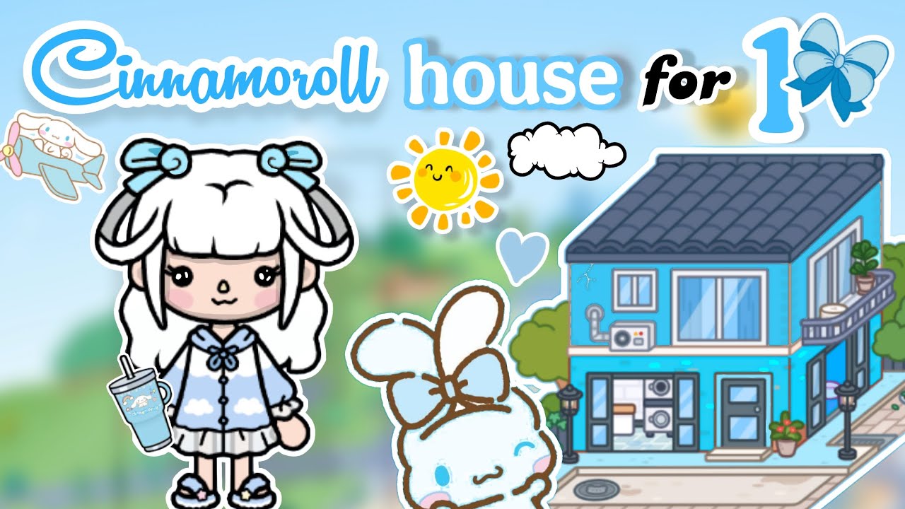 💙ᯓ★Домик Синего Синнаморолла для одного⋆˚꩜｡| Идеи для Тока Бока!!!✨☁️🌨️