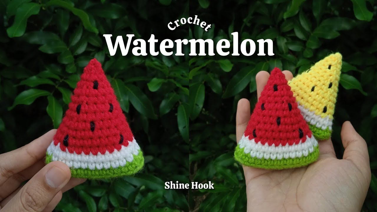 How to Crochet Watermelon Amigurumi 🍉 | Tutorial Crochet Watermelon Keychain | Beginners Friendly