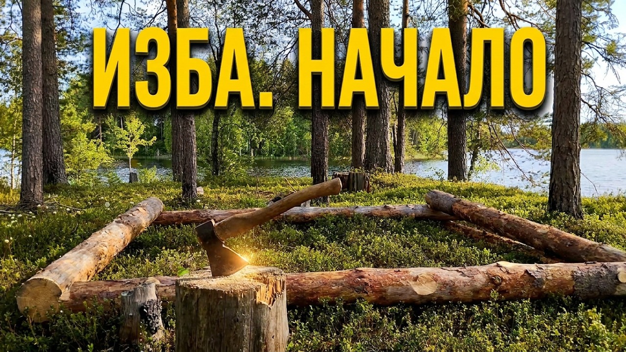 Три дня в лесу  Часть 2   Нашли место для избы