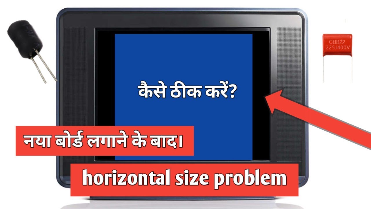 horizontal NEW CRT  tv repair Size Problem Solve