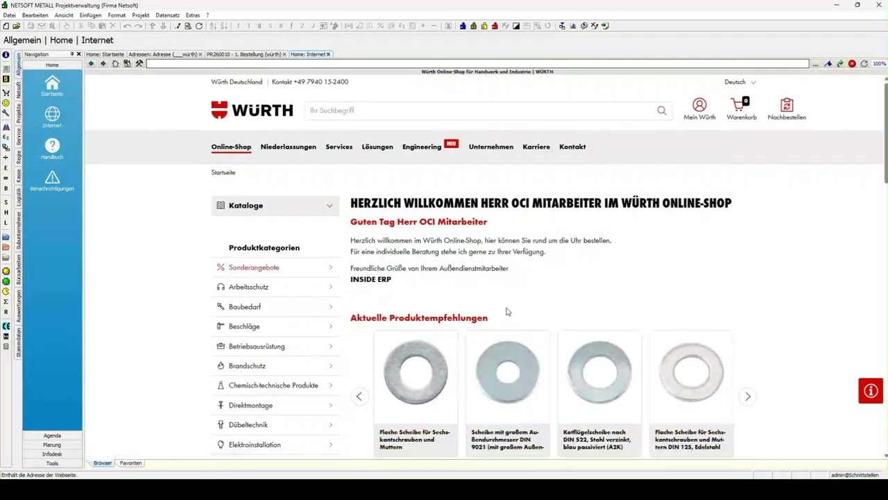 NetSoft Metall M/X und die W&uuml;rth IDS Schnittstelle