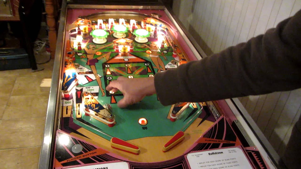 Williams GULFSTREAM pinball machine with overlay