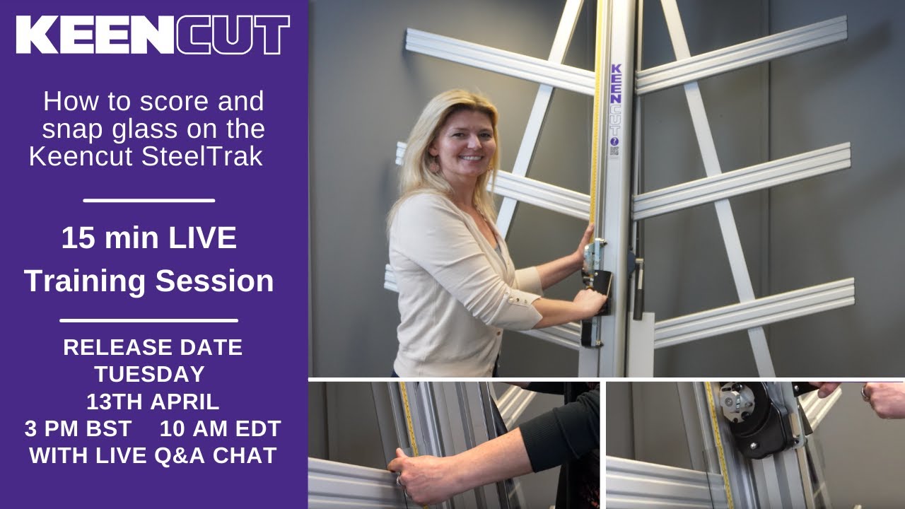 Keencut LIVE! - How to correctly install and use the glass cutting kit for the Keencut SteelTrak