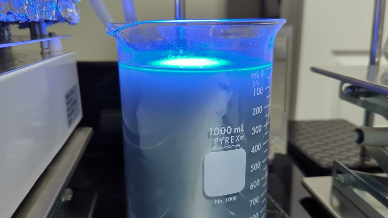 Neat rig to quickly cure resin in washing IPA before distillation