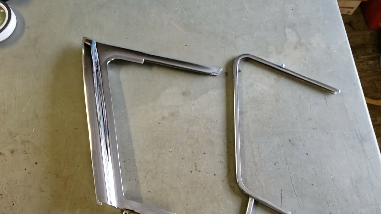 Rechromed Vent Window Frame 1957 1958 62 & Eldorado 2dr & Convertible Cadillac