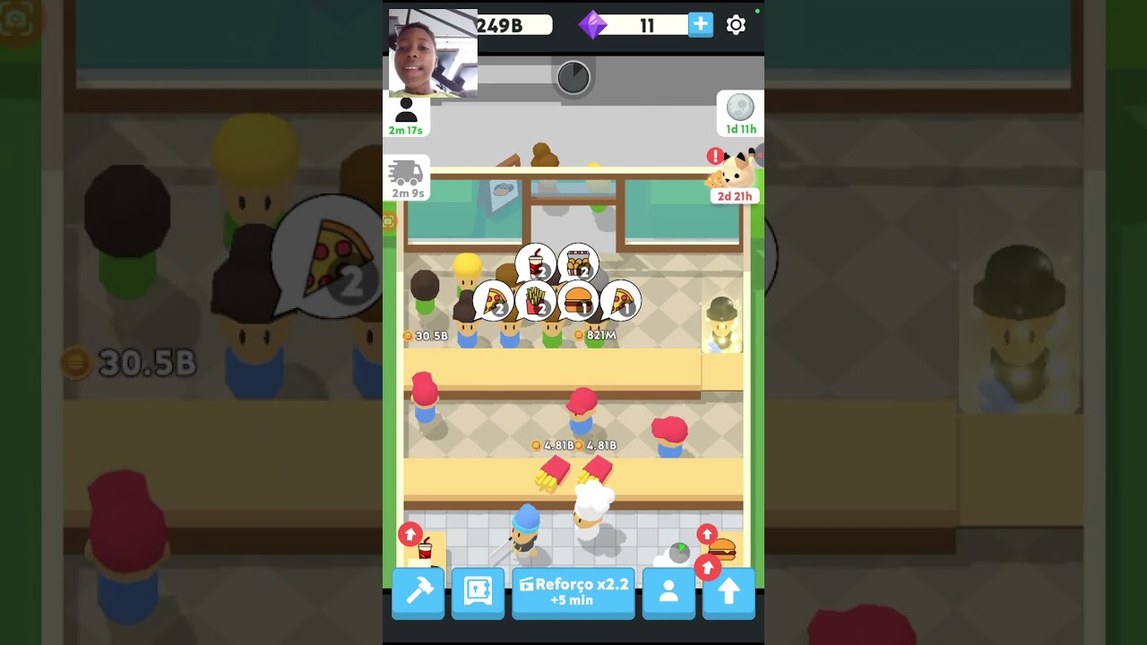 Jogando Eat Venture no Tablet