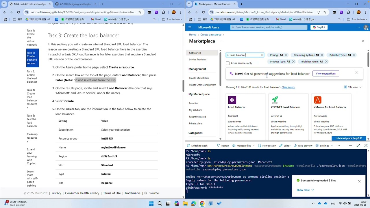 M04 Unit 4 Create and configure an Azure load balancer