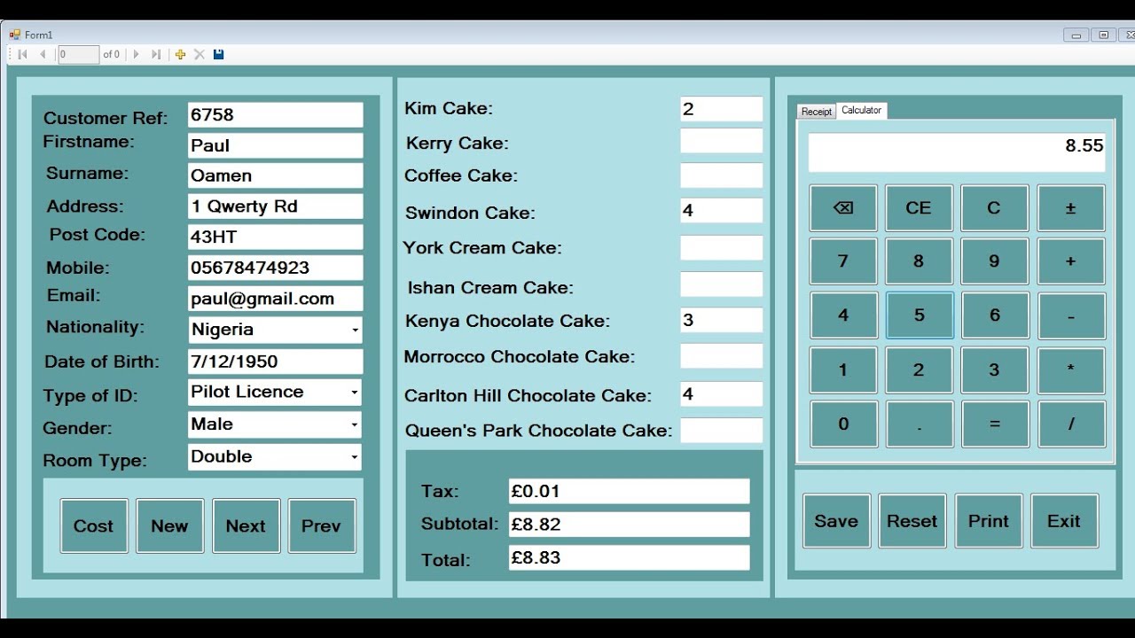 How to Create a Customer Billing System using Database in Visual Basic.Net - Full Tutorial