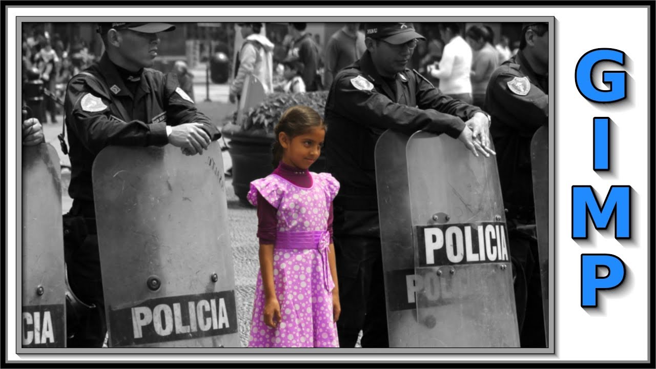 Gimp: How To Make The Background Black And White.😄