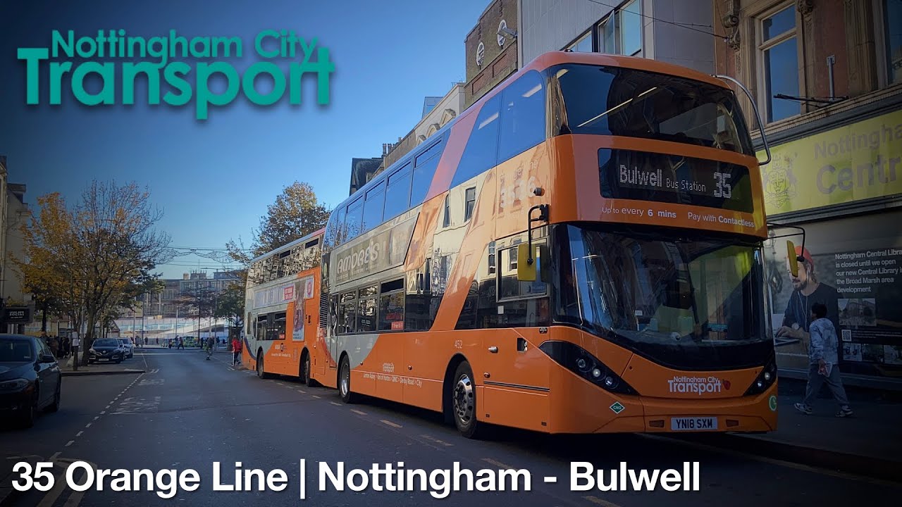 Revs | NCT 452 (YN18 SXM) Scania N280UD ADL Enviro400 City CBG ZF | Orange Line 35