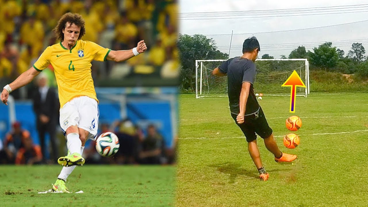 หัดเตะฟรีคิกท็อปสปินแบบดาวิด ลุยซ์ มาลองดูกันว่าจะฝึกยากหรือป่าว? |sidekickzer