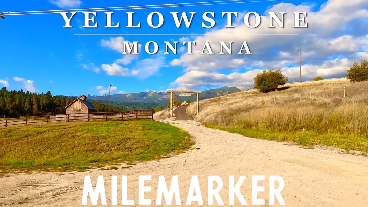 YELLOWSTONE RANCH - Darby, Montana - 4K Relaxing Scenic Driving Tour