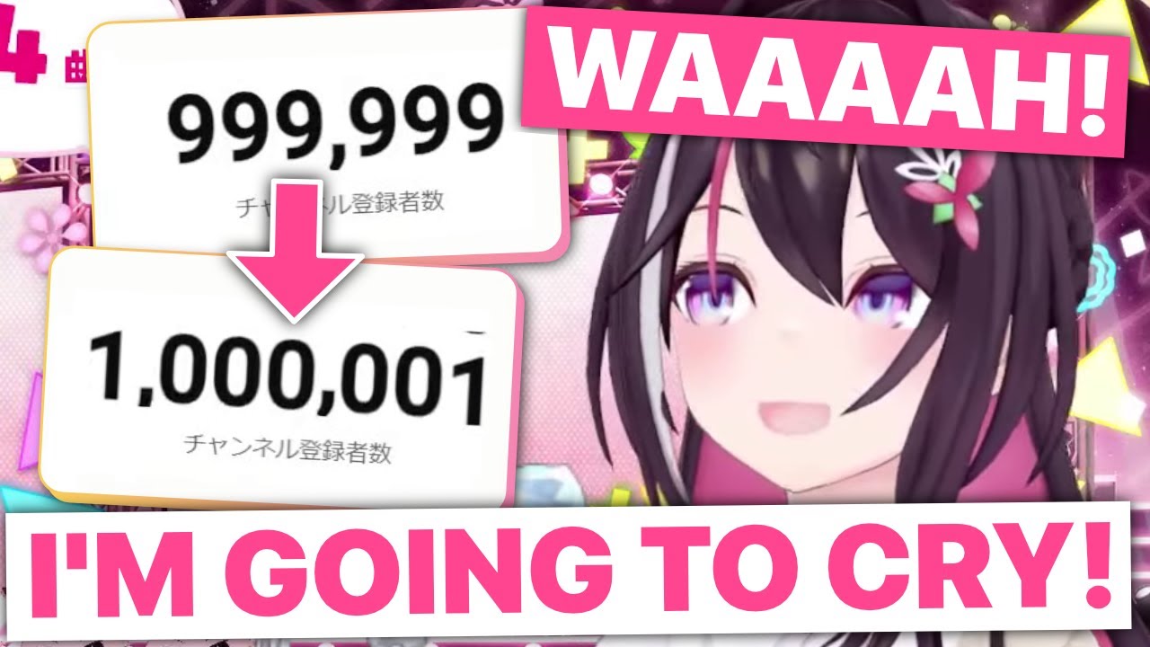 AZKi Is Emotional When Reaching 1 Million Subs (Hololive) [Eng Subs]