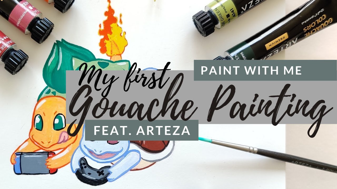 Paint With Me || My first Gouache Painting feat. ARTEZA