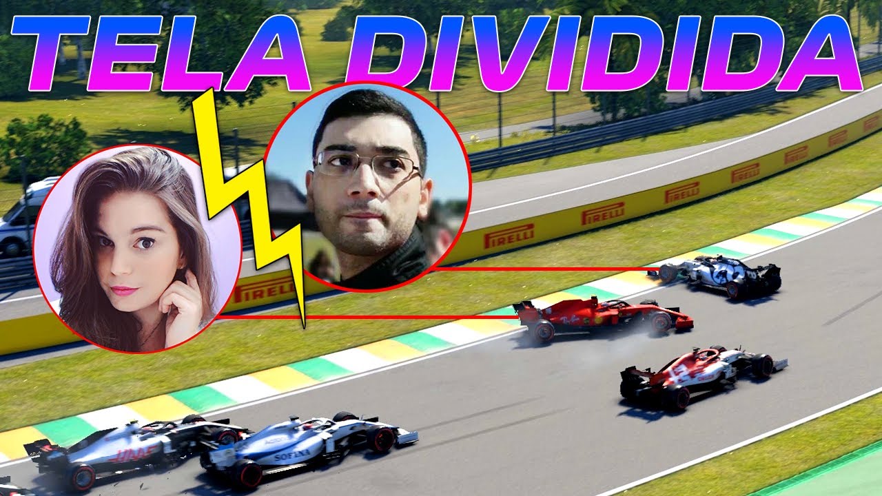 F1 2020 - COLOQUEI A SRA  MORÁN PARA CORRER NA TELA DIVIDIDA!