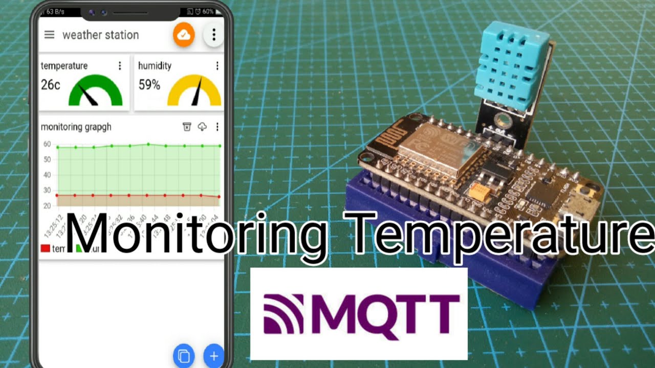 Monitoring temperature humidity using MQTT android