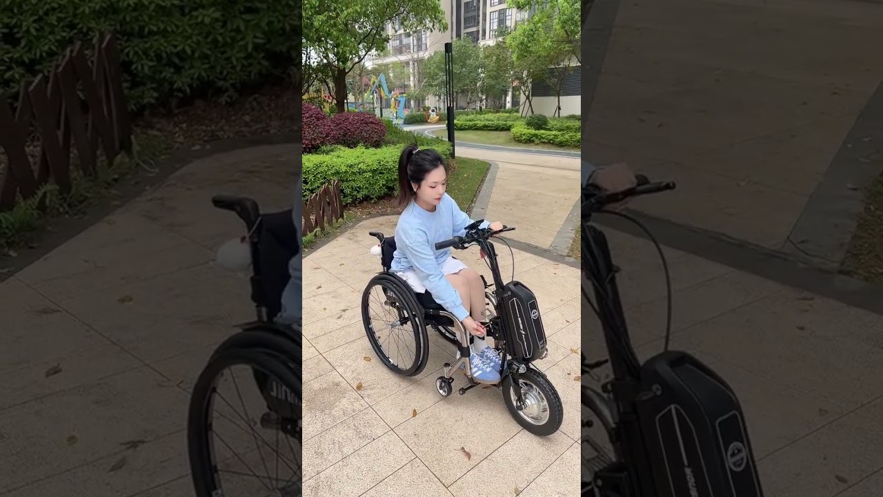 This wheelchair turns into a bike📌