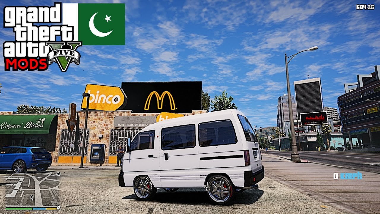 GTA V Real Life Mods - 'SUZUKI Bolan Hi Roof' With Logitech G29 Steering Wheel | GTA 5 Pakistan
