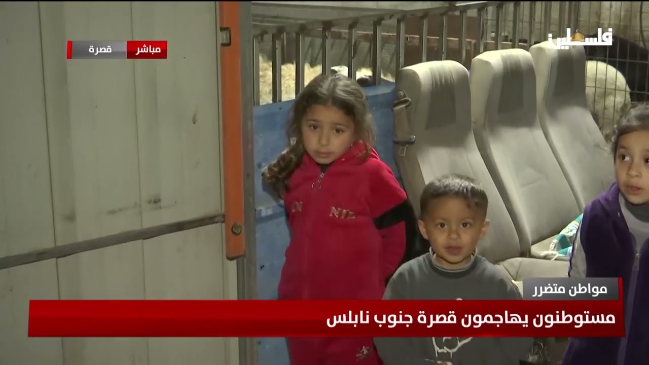 مستوطنون يهاجمون قصرة جنوب نابلس