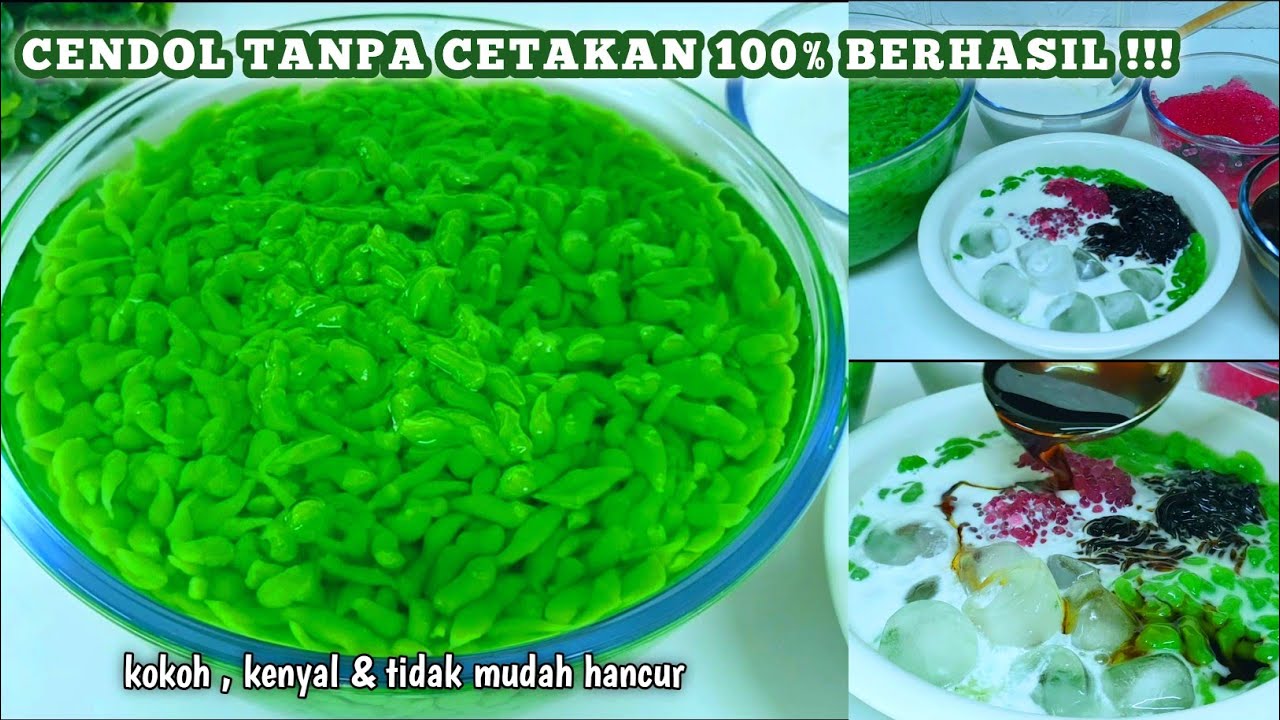 KOKOH DAN TIDAK MUDAH HANCUR‼️ RESEP ES CENDOL KENYAL TANPA CETAKAN