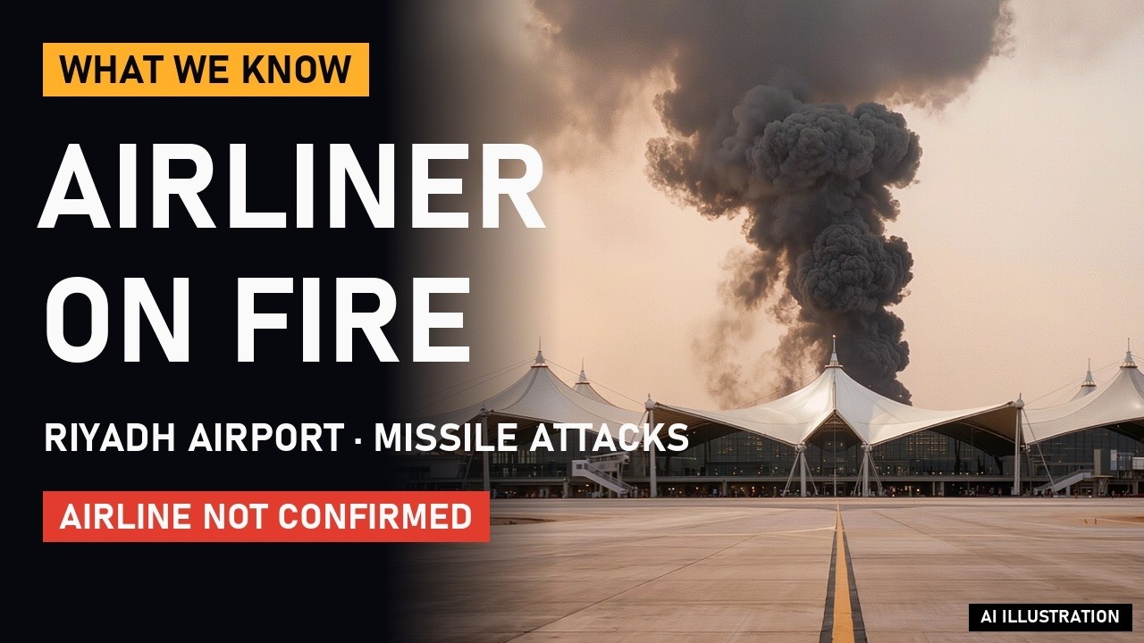 WHAT WE KNOW: Airliner Catches Fire at Riyadh Airport During Houthi Missile Attacks | 8 Oct 2026