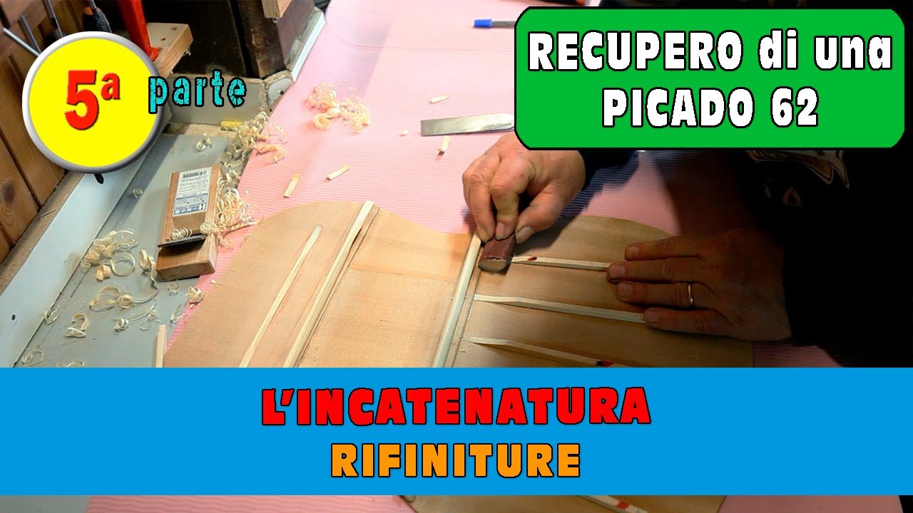 RESTAURO CHITARRA PICADO 62 - RIFINITURA DELLE CATENE - PARTE 5