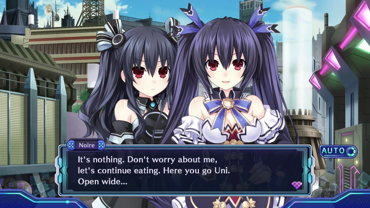 Megadimension Neptunia VII Noire and Uni sisterly love