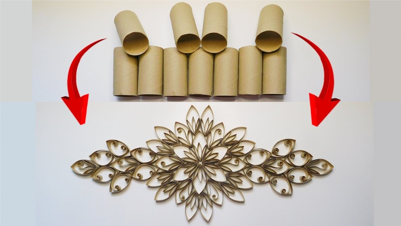 Very Beautiful Craft 🤩 Incredible Wall Decoration Made of Toilet Paper Rolls / Recycling Art Project