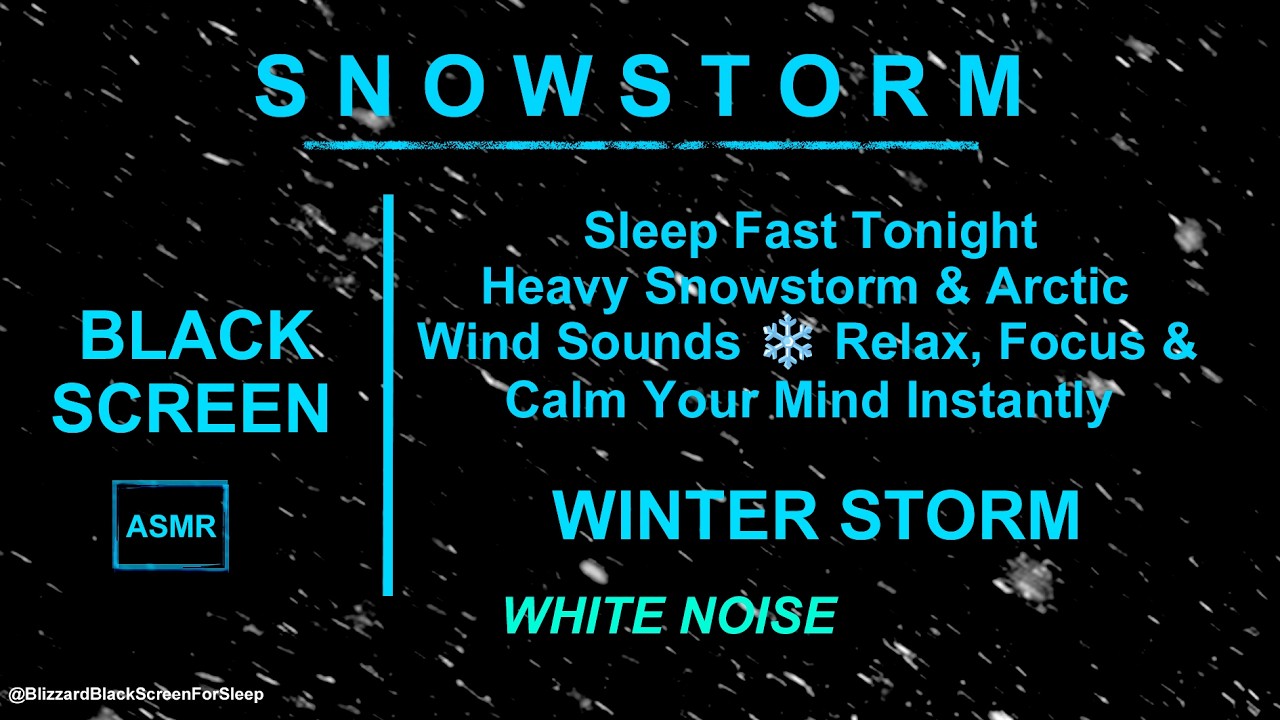 Sleep Fast Tonight  Heavy Snowstorm & Arctic Wind Sounds ❄️ Relax, Focus & Calm Your Mind Instantly