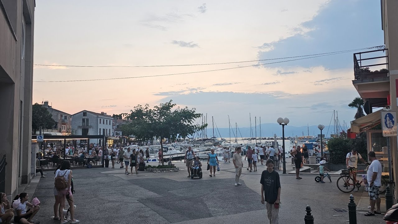Croatia, Malinska 🇭🇷 Summer 2024  4k  60fps HDR Walking Tour