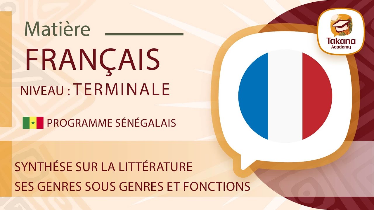 Français  || Synthése sur la littérature ses genres sous genres et Fonctions || Terminale