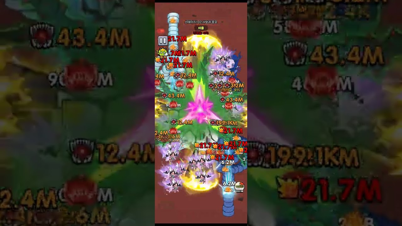 세포특공대 보통 102스테이지 몽키킹&백의의 천사 Cell Survivor Normalmode Level 102 Monkey King & White Angel