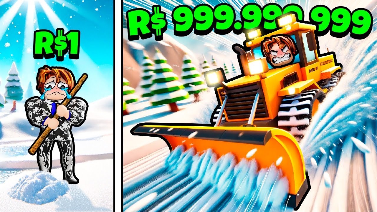MELHOREI O ARADO DE NEVE DE R$1 PARA R$992.857.361 NO ROBLOX ❄️🥶🥶