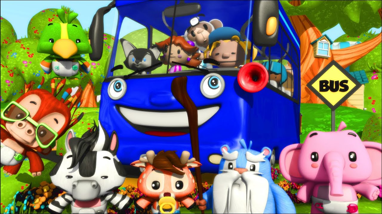 Wheels on the Bus |  Blue Wheels on the Bus | Kindergarten Songs for Kids by Little Treehouse
