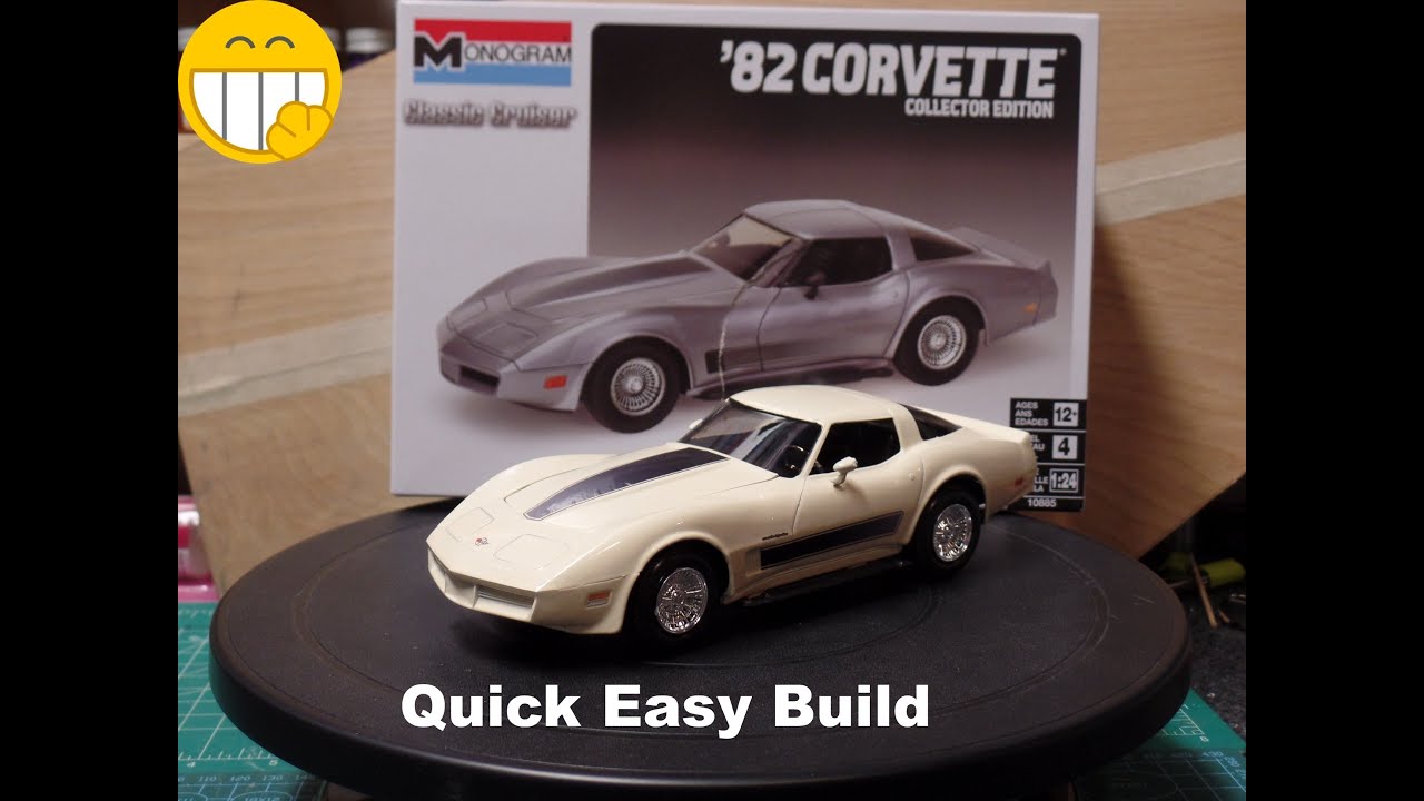 1982 Corvette Revell 1:24 Scale Model Car Kit Build