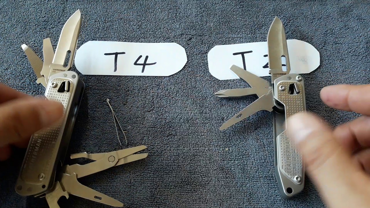 레더맨 멀티툴 비교!  프리 T4 vs 프리 T2    Compare Leatherman Multitool!  Free T4 vs FreeT2