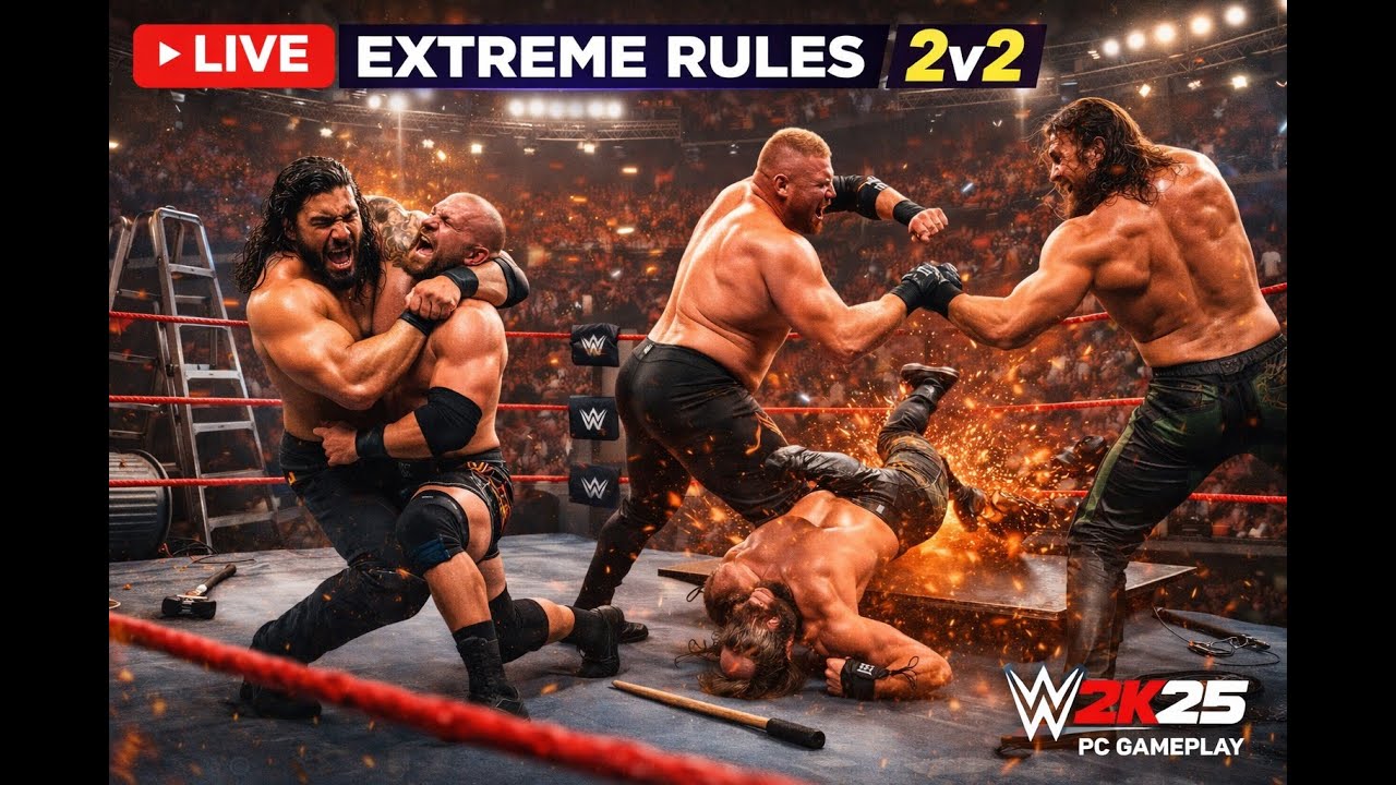 WWE 2K25 | Extreme Rules Fatal 4 | Full Match