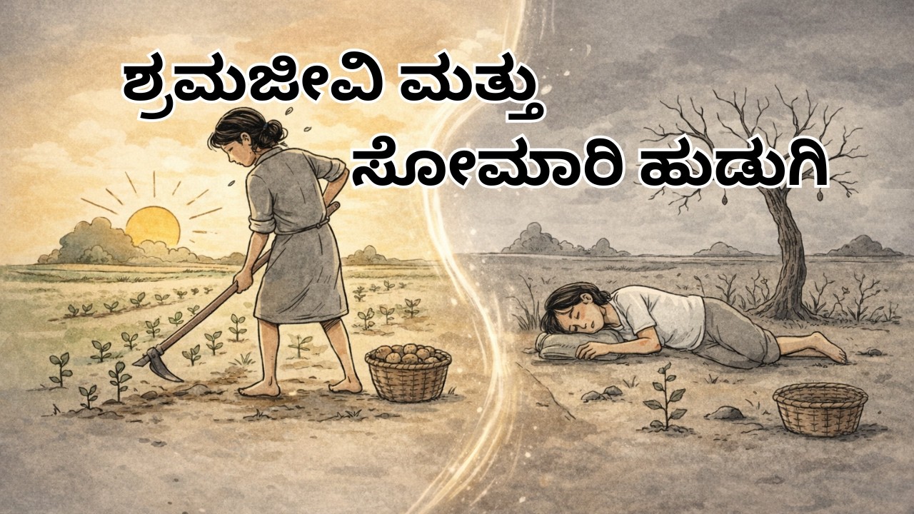 ಶ್ರಮಜೀವಿ_ಮತ್ತು_ಸೋಮಾರಿ_ಹುಡುಗಿ 🌾✨ | ಪರಿಶ್ರಮದ ಮಹತ್ವ ಹೇಳುವ ಅದ್ಭುತ ಕಥೆ | Kannada Moral Story