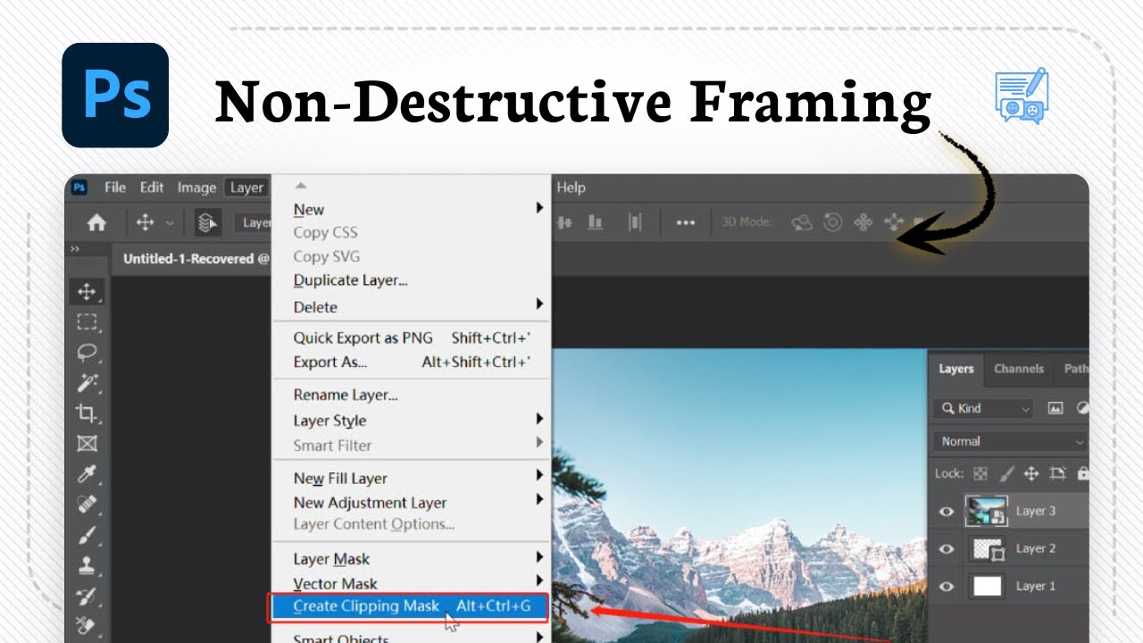 Как создать обтравочную маску в Photoshop (порядок слоев)