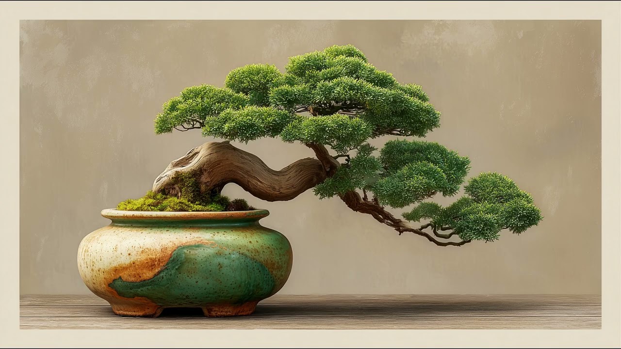 Elegant Classic Japanese Bonsai | Still Art Screen Saver | 4K
