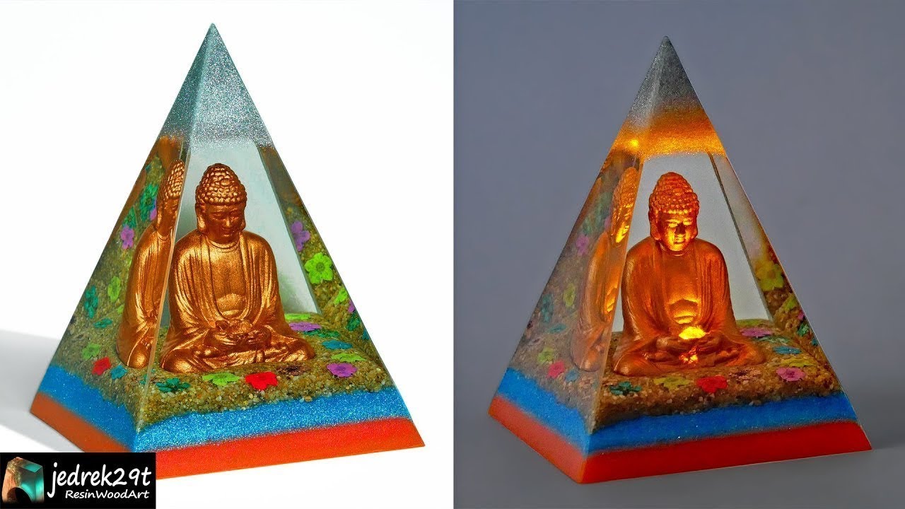 Magic Pyramid Pouring / Night Lamp / RESIN ART