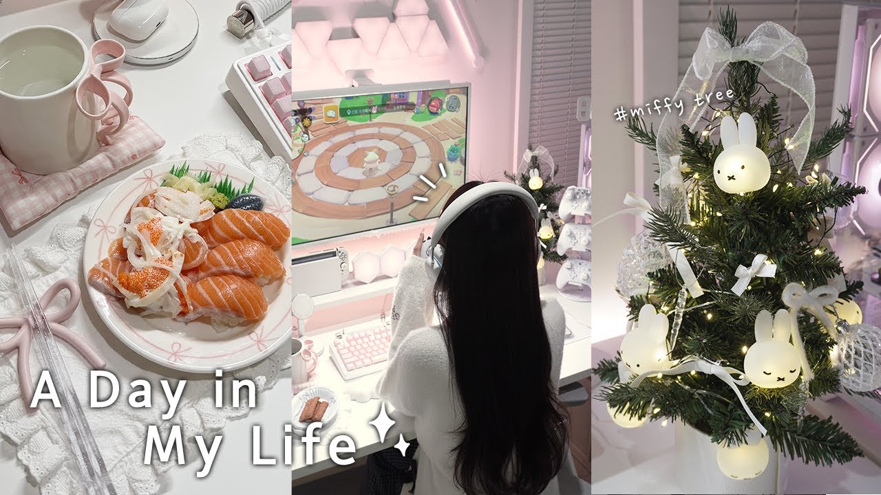 Cozy Homebody Winter Diary❄️ Making a Cute Miffy Tree🎄| Birthday Gifts Unbox🎁My New Chair & Gaming🎮