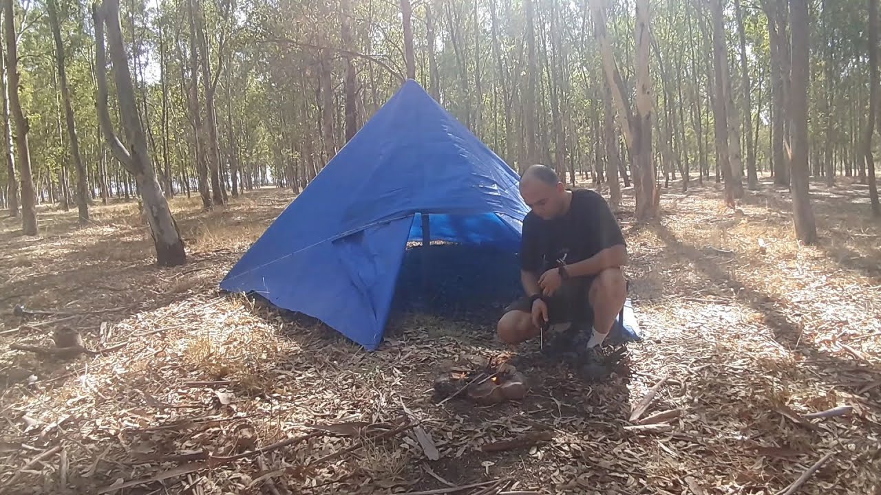 One tarp tent #camping #survival #outdoor #buschcraft #tarp #tent 