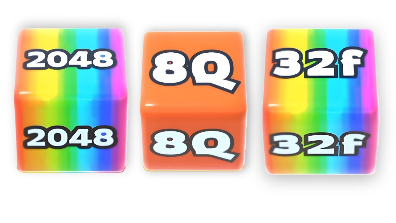 Jelly Run 2048 ULTIMATE Gameplay | 3 Shape Play Showdown! | 2T vs 8Q vs 32f Race