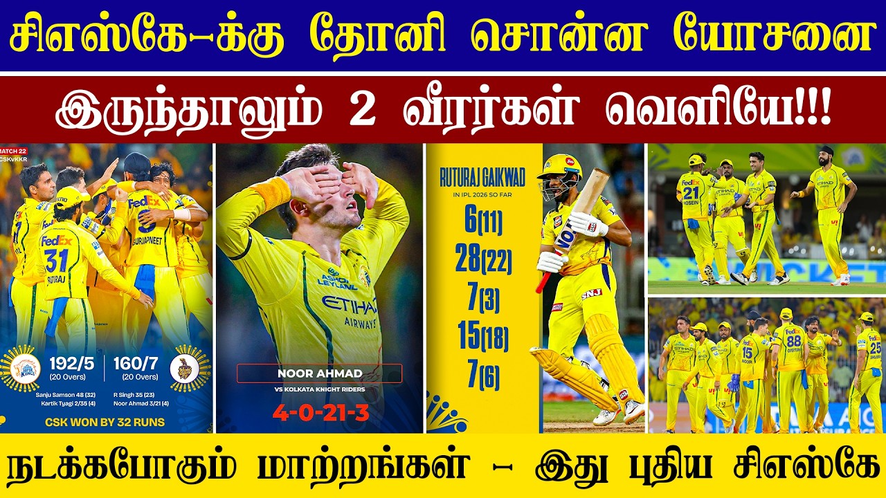 🔴LIVE : CSK VS KKR Match Highlights💥| Great Comeback By CSK Team🤩| CRICTIME |