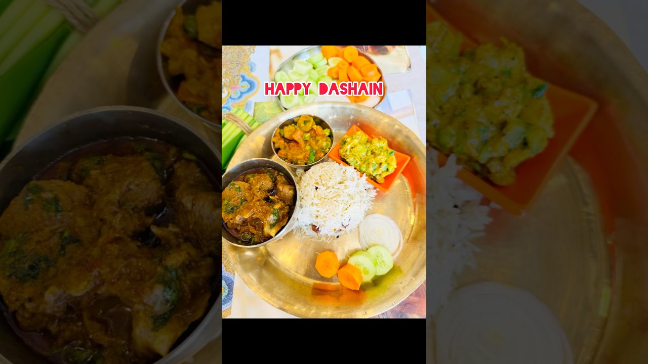 Simple Dashain Nepali food platter #shorts #dashain #nepal #food #nepali