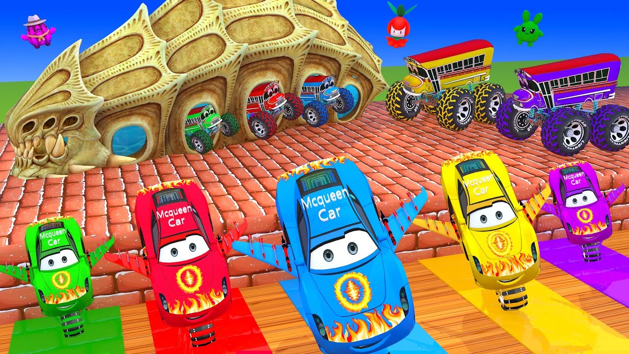 PAINT CAR MCQueen, AUDI R8, TRACTOR, FERRARI,TRUCK,POLICE CARS, JCB Cars Climb to Highest Level 2026