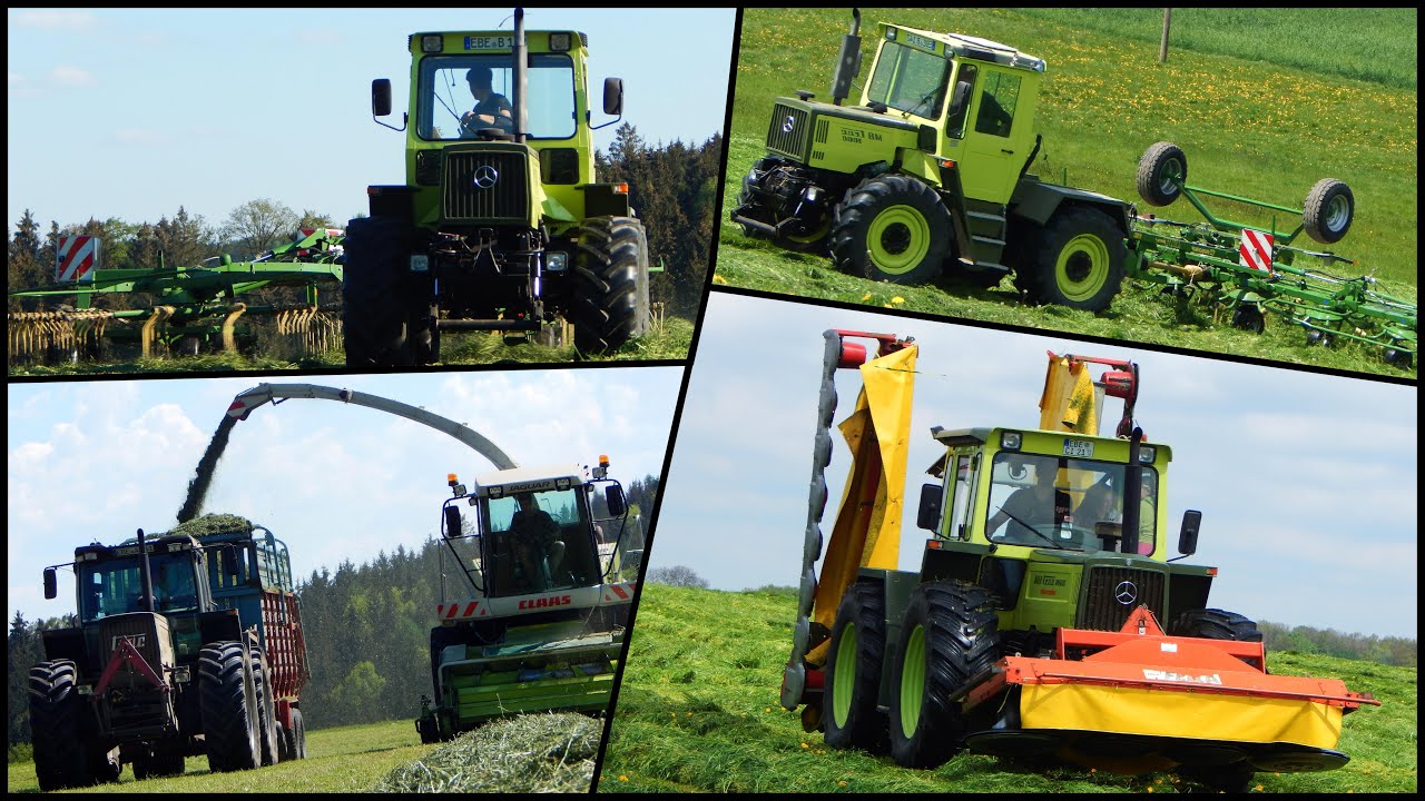 MB Trac Power! ► Grassilage ►MB Trac 1800 Intercooler ►Claas Jaguar 870
