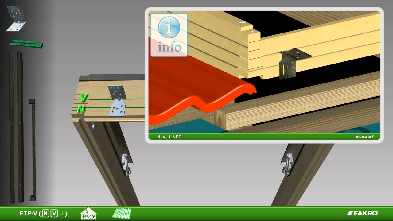 FAKRO roof windows - FTP-V and EZV flashing (tile)